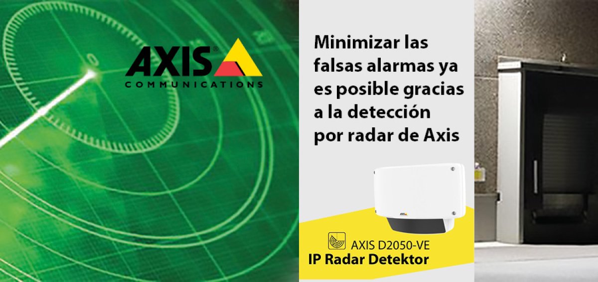 Detecci&oacute;n por radar, seguridad, AXIS